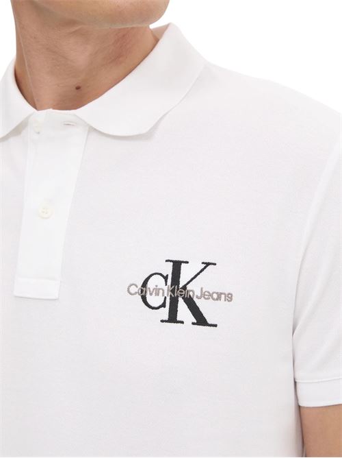Polo bianca in cotone Calvin Klein Jeans | J30J3256640K4